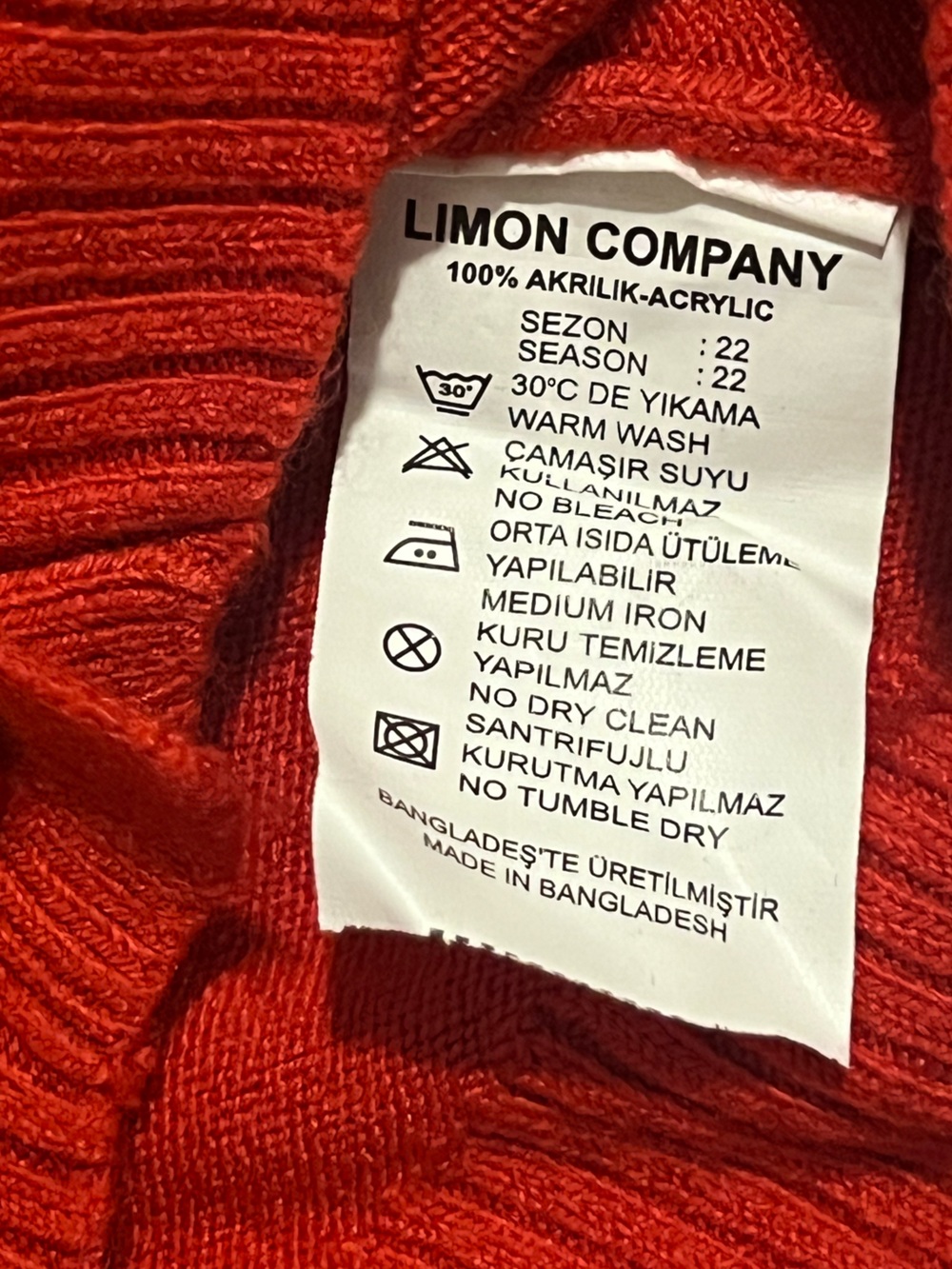 Red Women's V-Neck Button Cardigan Sweater - Picture 4 of 6